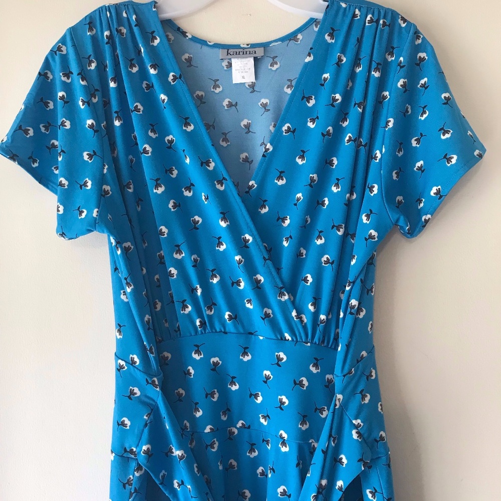 Karina Blue XL Midi Dress